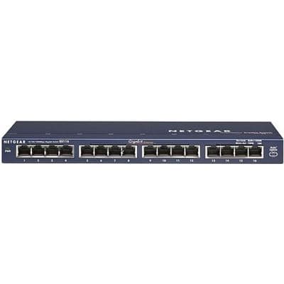 NETGEAR ProSafe 16-Port Gigabit Ethernet Switch Desktop Sized Metal Case GS116AU