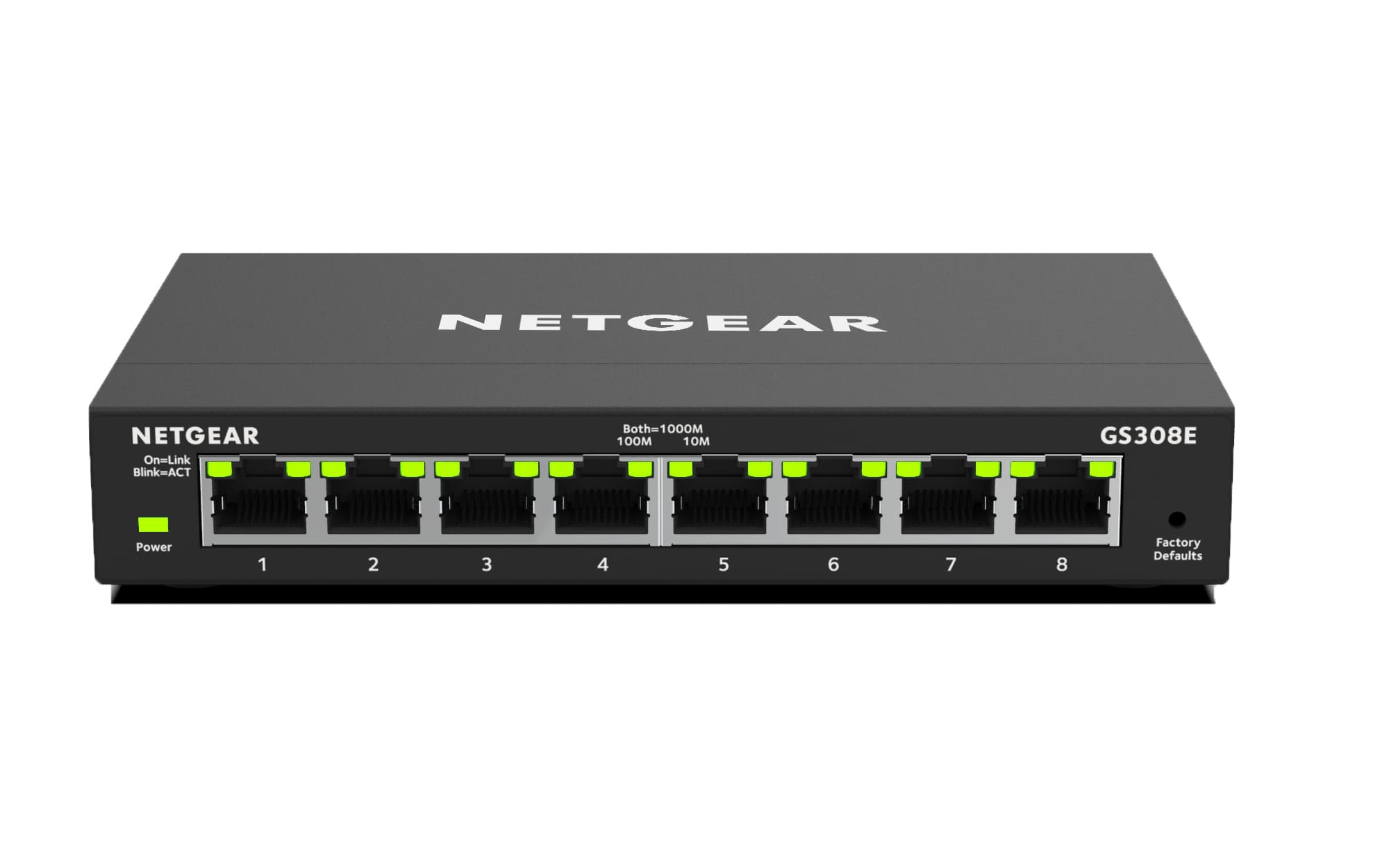 NETGEAR NETGEAR GS308E-100AUS 8-Port Gigabit PoE Smart Switch Desktop or Wall Mount Fanless for Silent Operation GS308E-100AUS