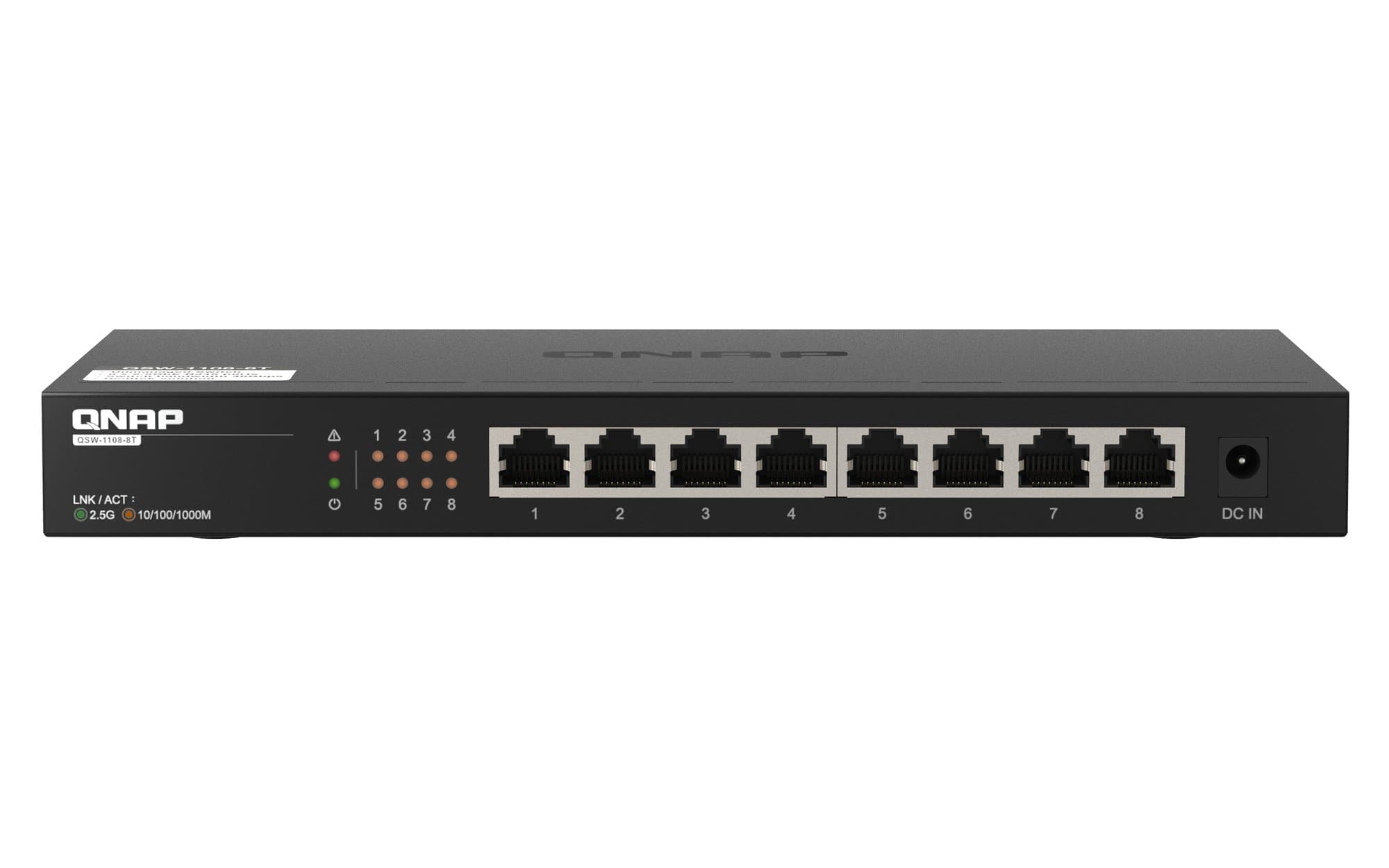 QNAP QNAP QSW-1108-8T 8-port 2.5Gbps Ethernet Switch (2.5G/1G/100M Ethernet) QSW-1108-8T