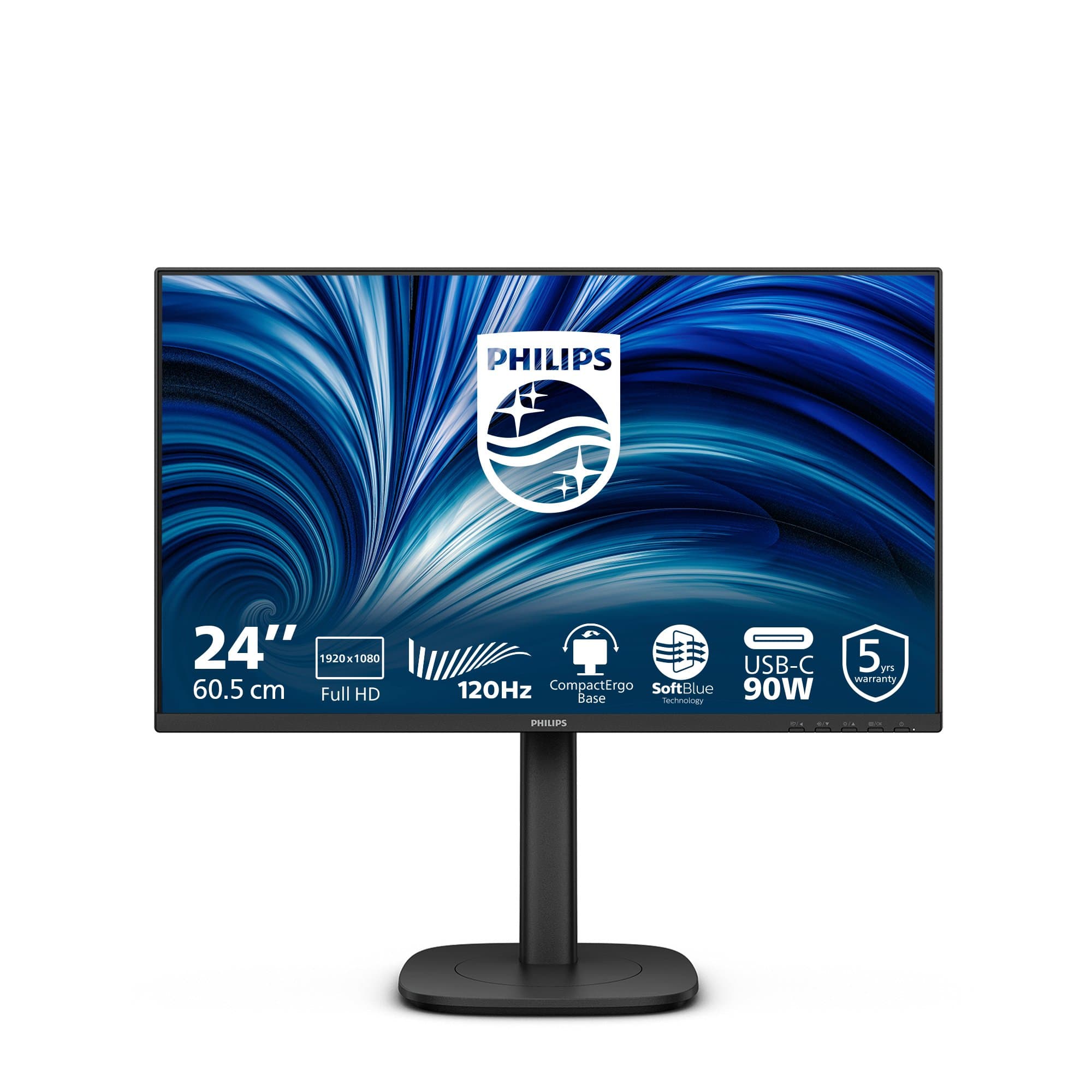 PHILIPS PHILIPS 24B2U3301/75 24" 16:9 1080P FHD IPS LED 120HZ,4MS,USB-C DOCK,RJ45,H/ADJ,SPKR,4YR 24B2U3301