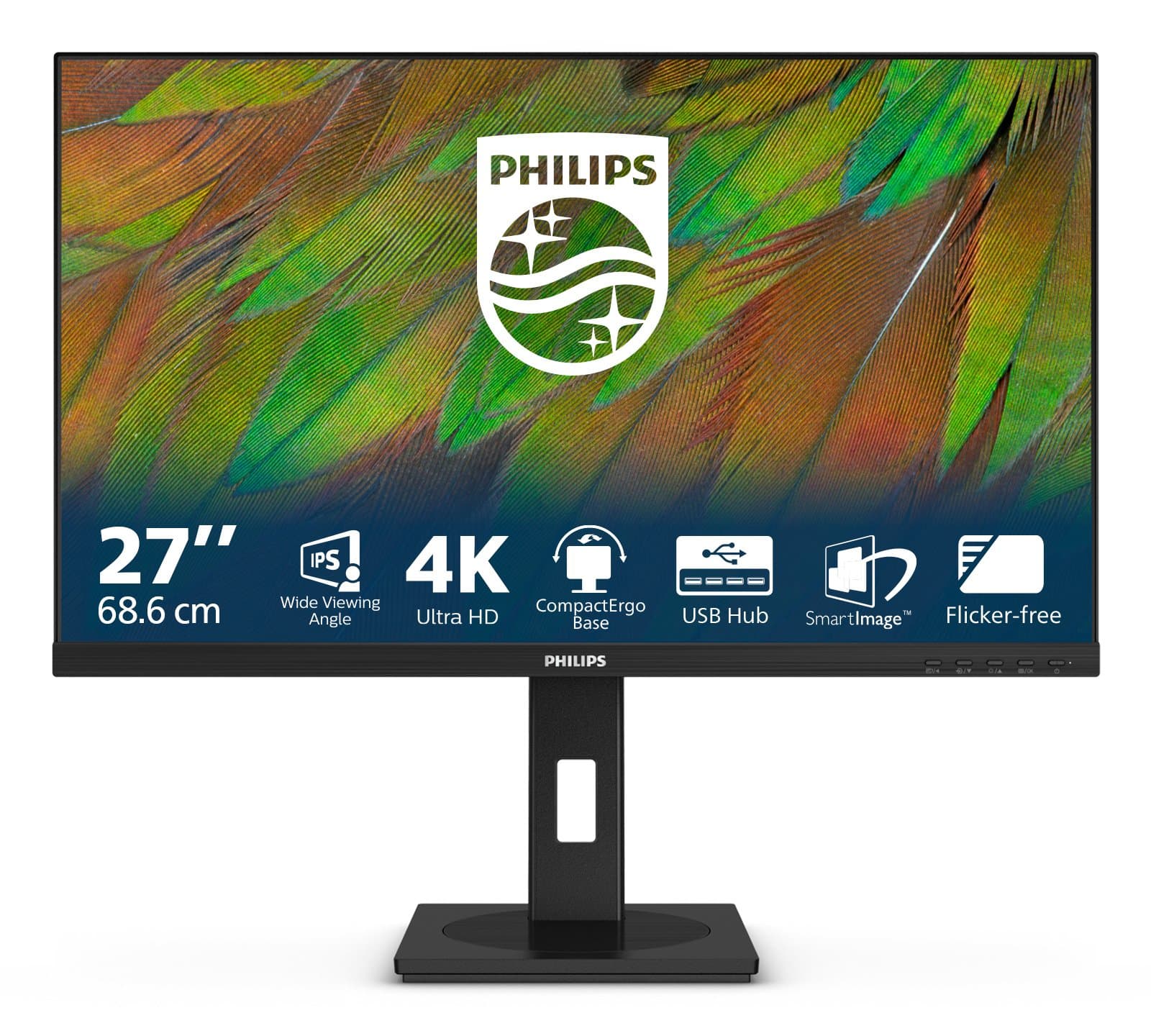 PHILIPS PHILIPS 27B1N3800/75 27" 16:9 4K UHD IPS LED,60HZ,4MS,DP,HDMI,1.074B COLOUR GAMUT,4YR 27B1N3800