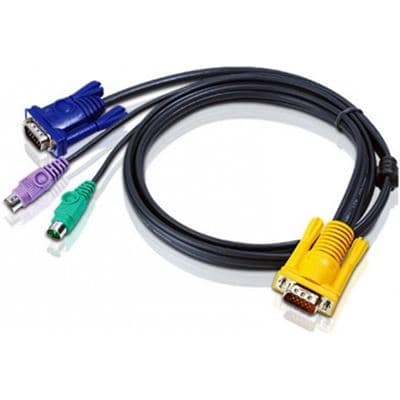 ATEN ATEN 3.0M 3IN1 VGA, PS/2 CONSOLE KVM SPLIT CABLE HDB-15M TO SPHD-15M 2L-5203P