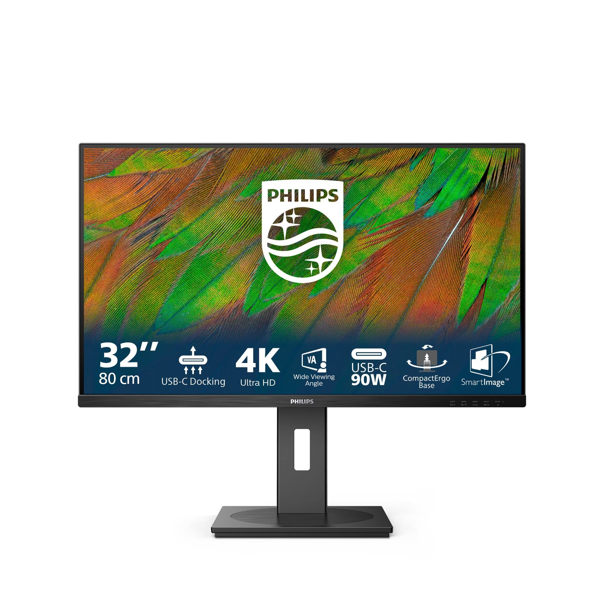 PHILIPS PHILIPS 32B1U3900/75 32" 16:9 4K UHD VA LCD 60HZ,4MS,HDMI,DP,DOCK,RJ45,SPKR,H/ADJ,4YR 32B1U3900