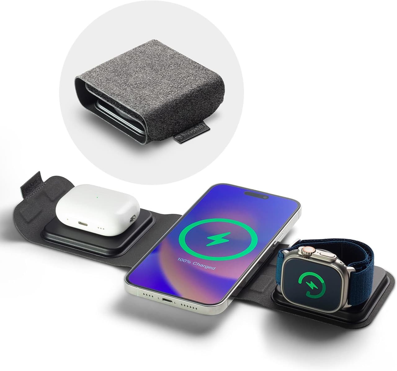 ZAGG ZAGG Mophie UNV WRLS 3in1 travel charger w/ MagSafe - Black 401311506