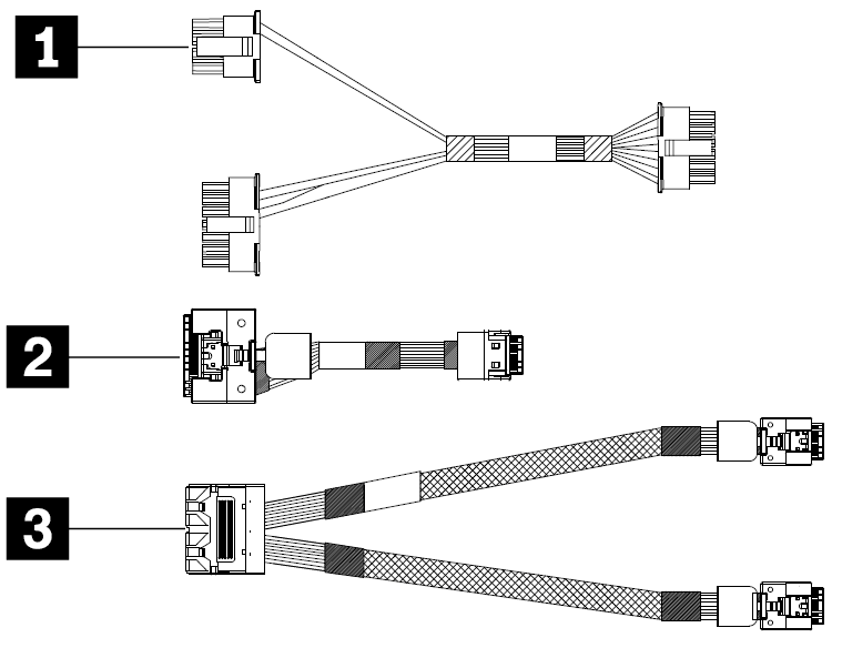 LENOVO LENOVO THINKSYSTEM SR630 V2 8X2.5" SAS/SATA BACKPLANE CABLE KIT 4X97A59793