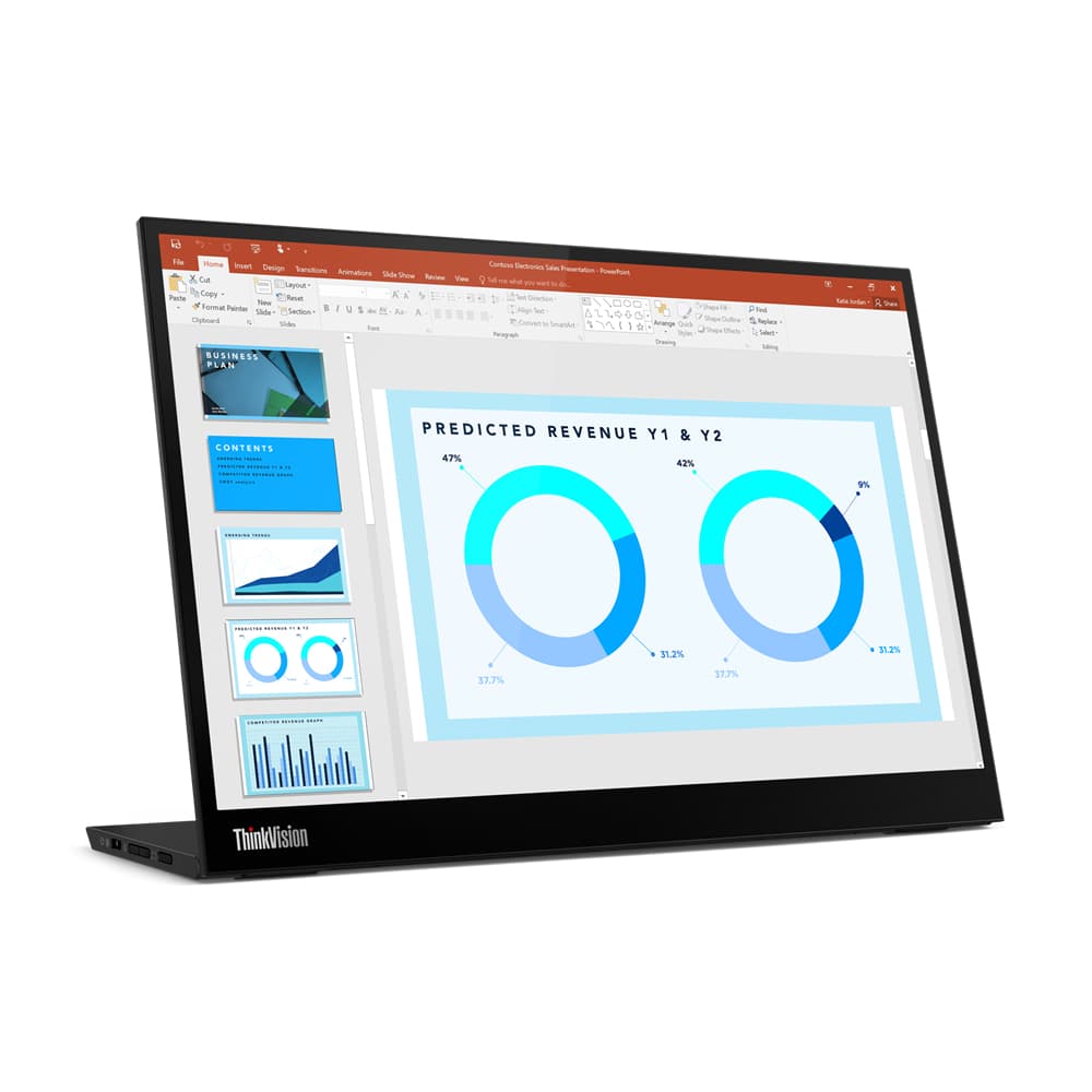 LENOVO LENOVO M14D MOBILE MONITOR 14"IPS 2240X1400 (16:10), USB-C, TILT, NO POWER ADAPTER, 3YDP 63AAUAR6AU