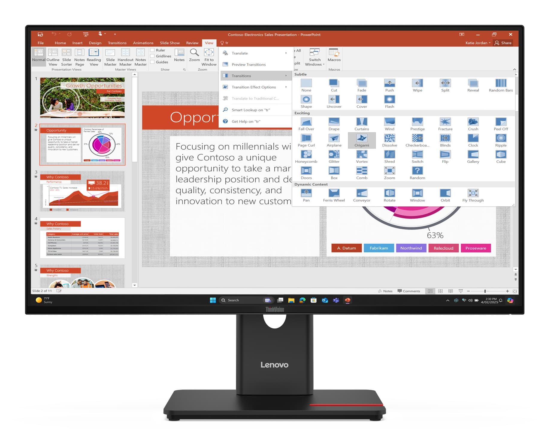 LENOVO LENOVO T27-40 27" IPS FHD 1920X1080 (16:9), DP+HDMI+USB HUB, 3Y 64A5MAR6AU