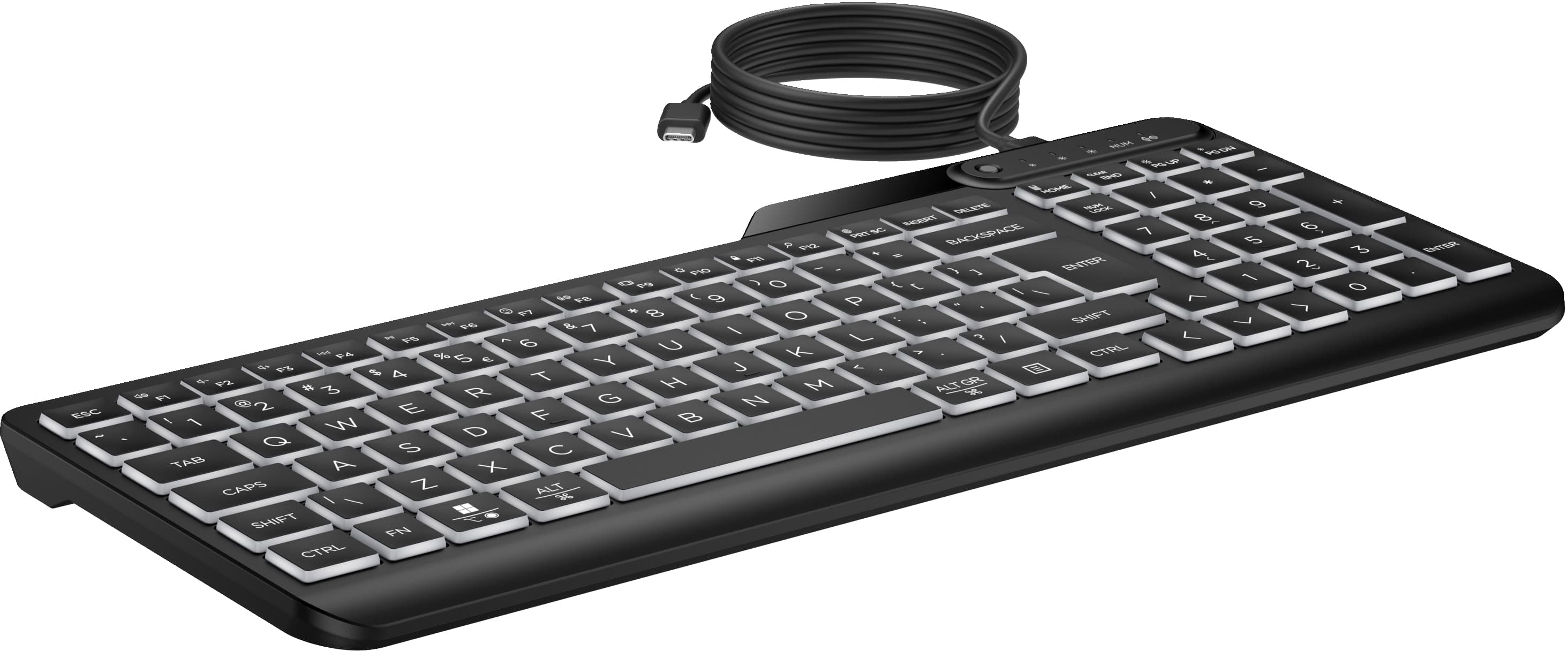HP HP 405 Multi-Device Black Wired Keyboard 7N7C1UT