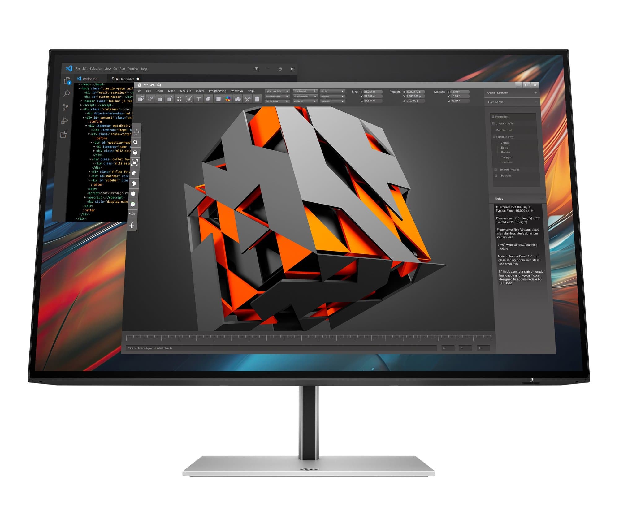 HP HP Series 7 Pro 724pu 24 inch WUXGA USB-C Monitor 8Y2F7AA