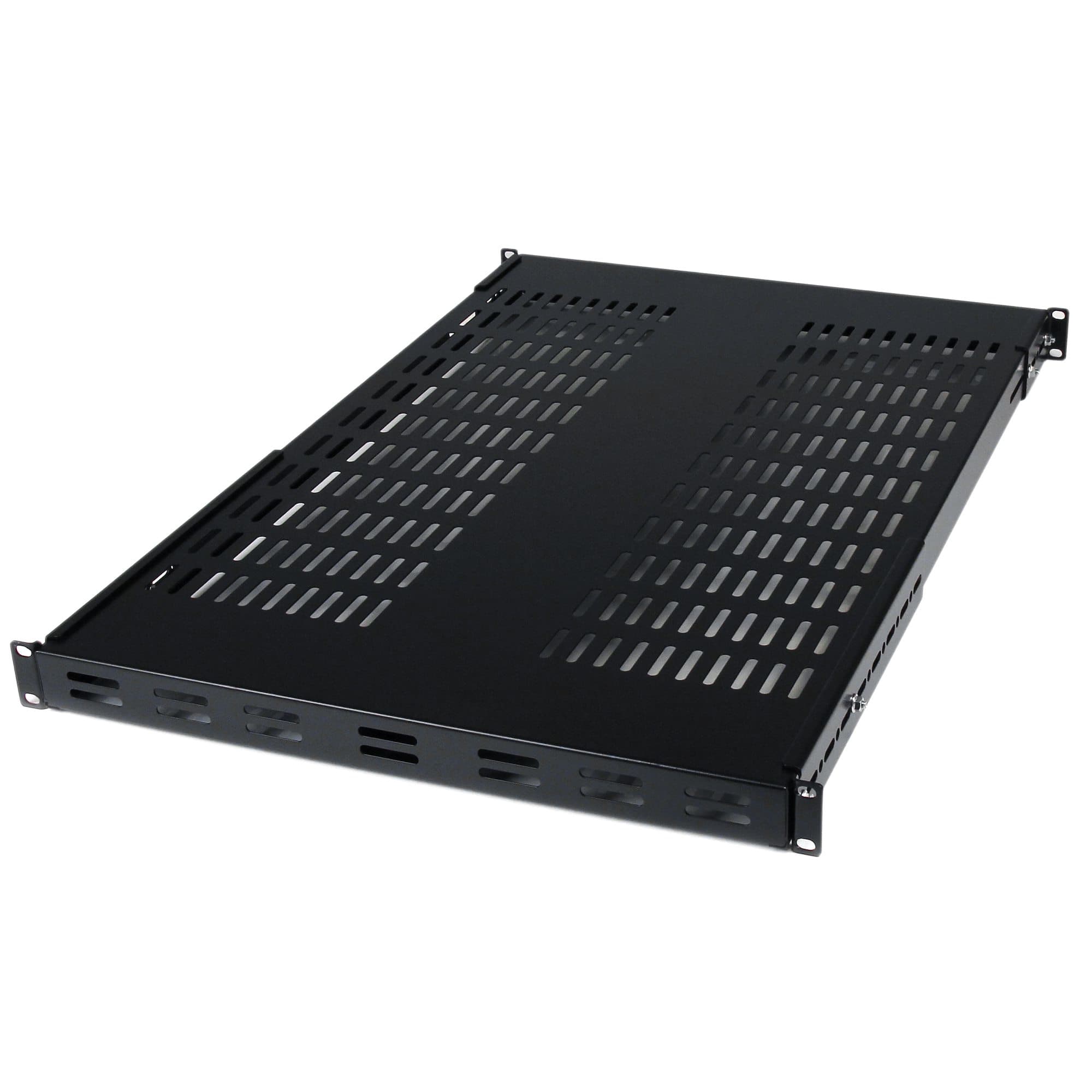 STARTECH STARTECH.COM 1U ADJUSTABLE MOUNT DEPTH VENTED RACK MOUNT SHELF- 175LBS/80KG LTW ADJSHELF