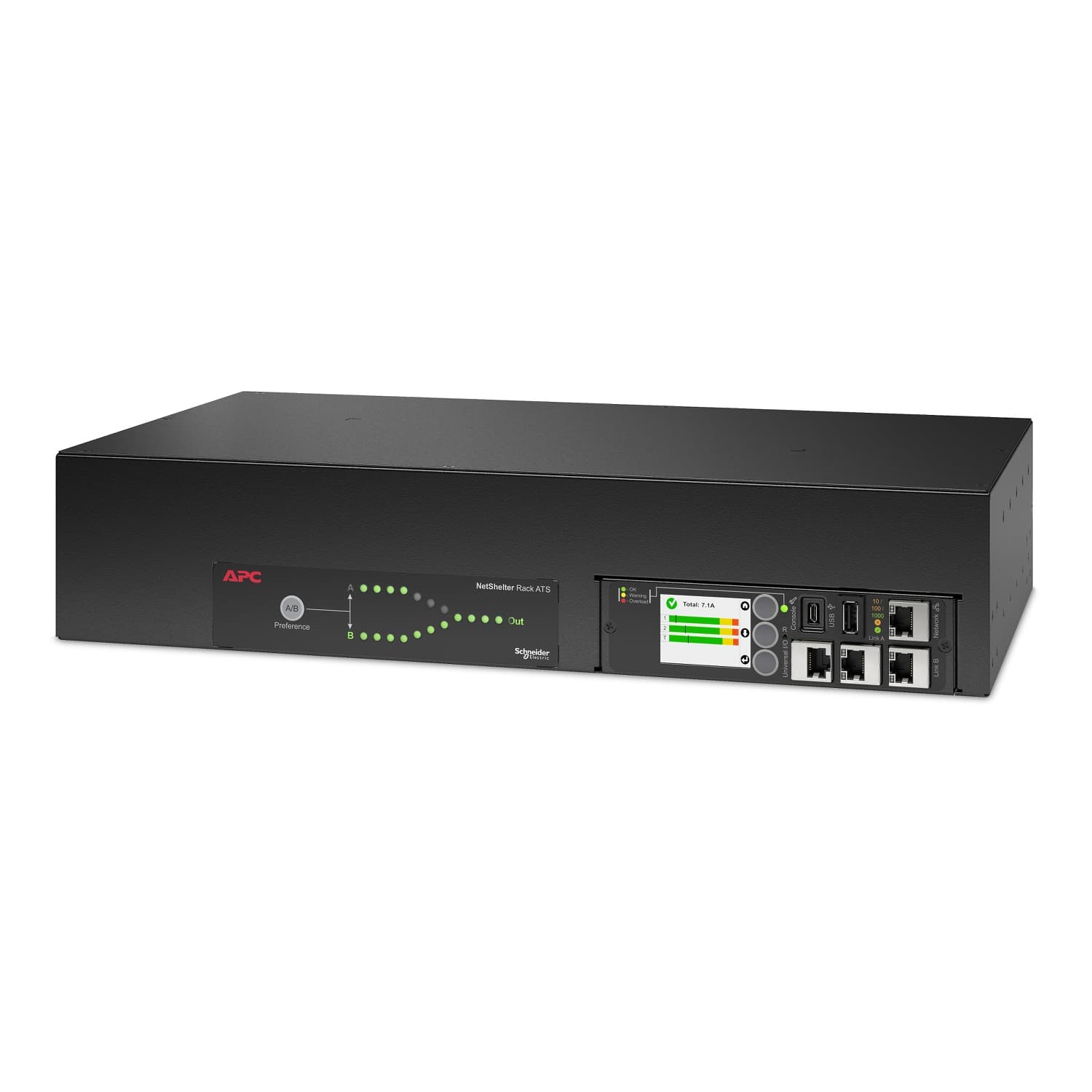 APC APC (AP4424A) RACK ATS, 230V, 32A, IEC309 IN, (16) C13 (2) C19 OUT AP4424A