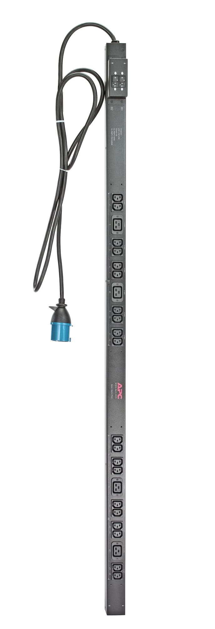 APC APC BASIC VERTICAL PDU, 230V, 32A, 7.4KW, C13(20), C19(4), IEC-309, 2YR AP7553
