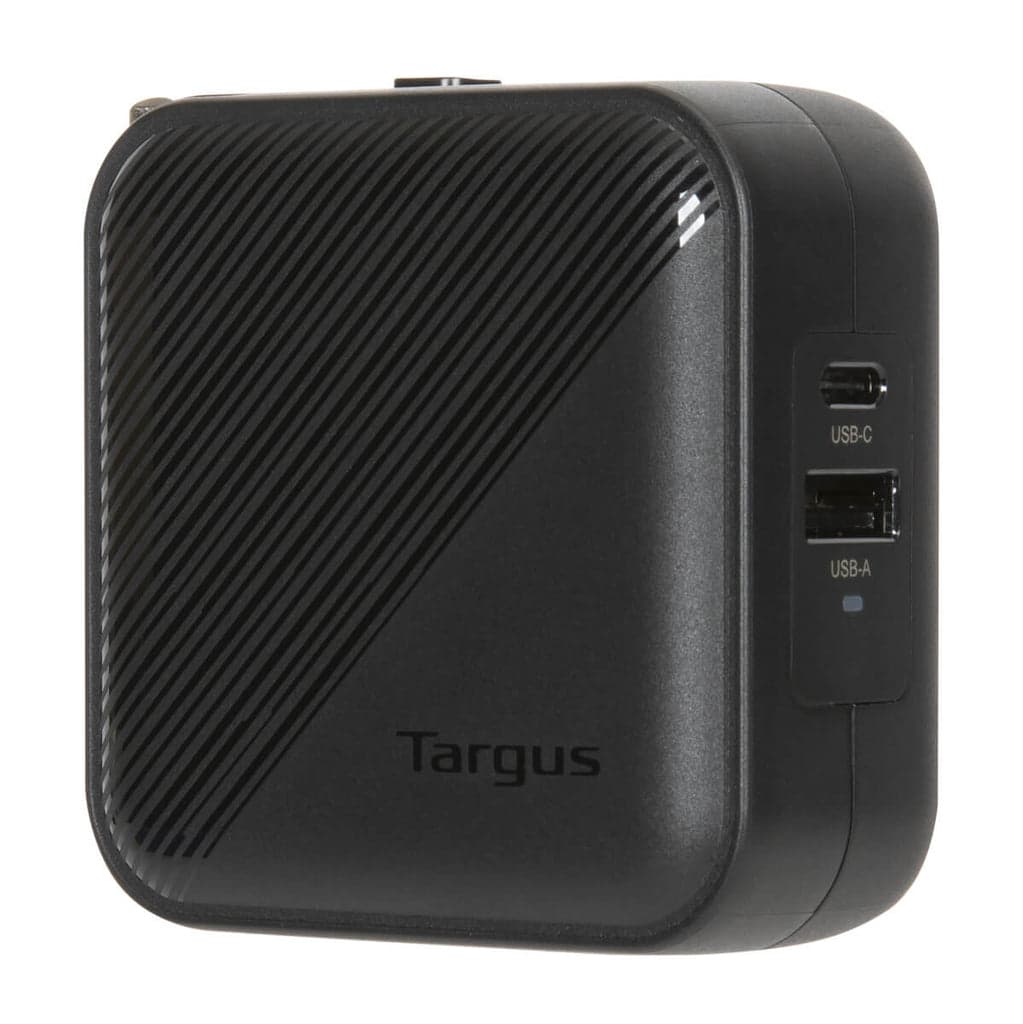 TARGUS TARGUS 65W 2 PORTS GAN WALL CHARGER WITH INTERCHANGEABLE TRAVEL ADAPTERS APA803GL