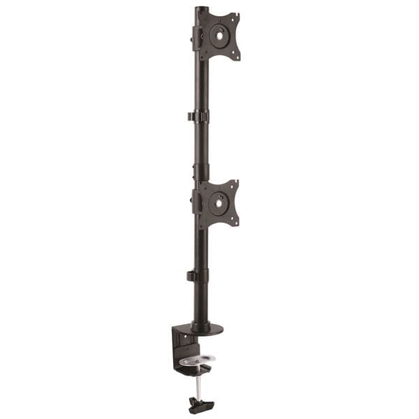 STARTECH STARTECH.COM DESK MOUNT DUAL MONITOR MOUNT - VERTICAL - UP TO 27" MONITORS 5 YR ARMDUALV