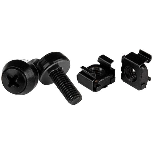 STARTECH STARTECH.COM M6 X 12MM - SCREWS AND CAGE NUTS - 50 PACK, BLACK, 2 YR CABSCREWM6B