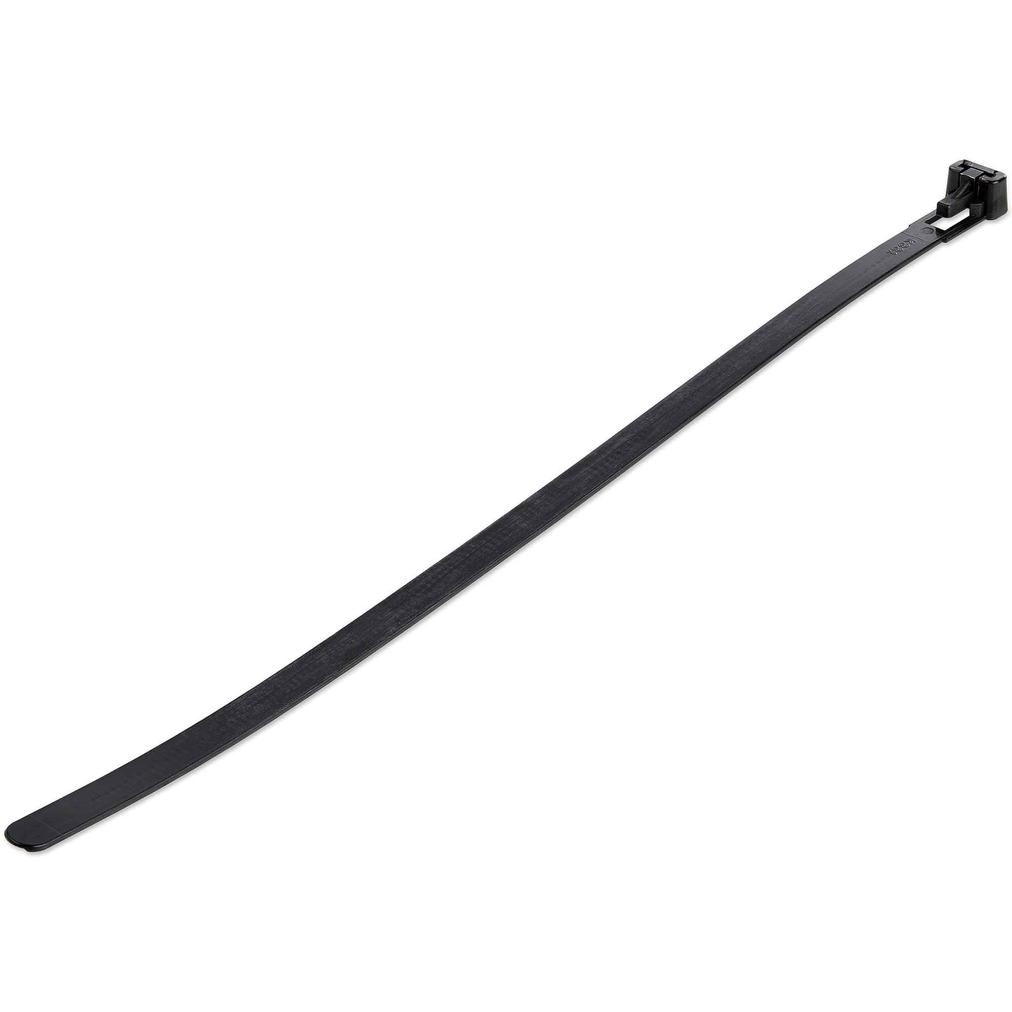 STARTECH STARTECH.COM 100 PACK OF 25CM RESEALABLE ZIP TIES - BLACK, 2 YR CBMZTRB10BK