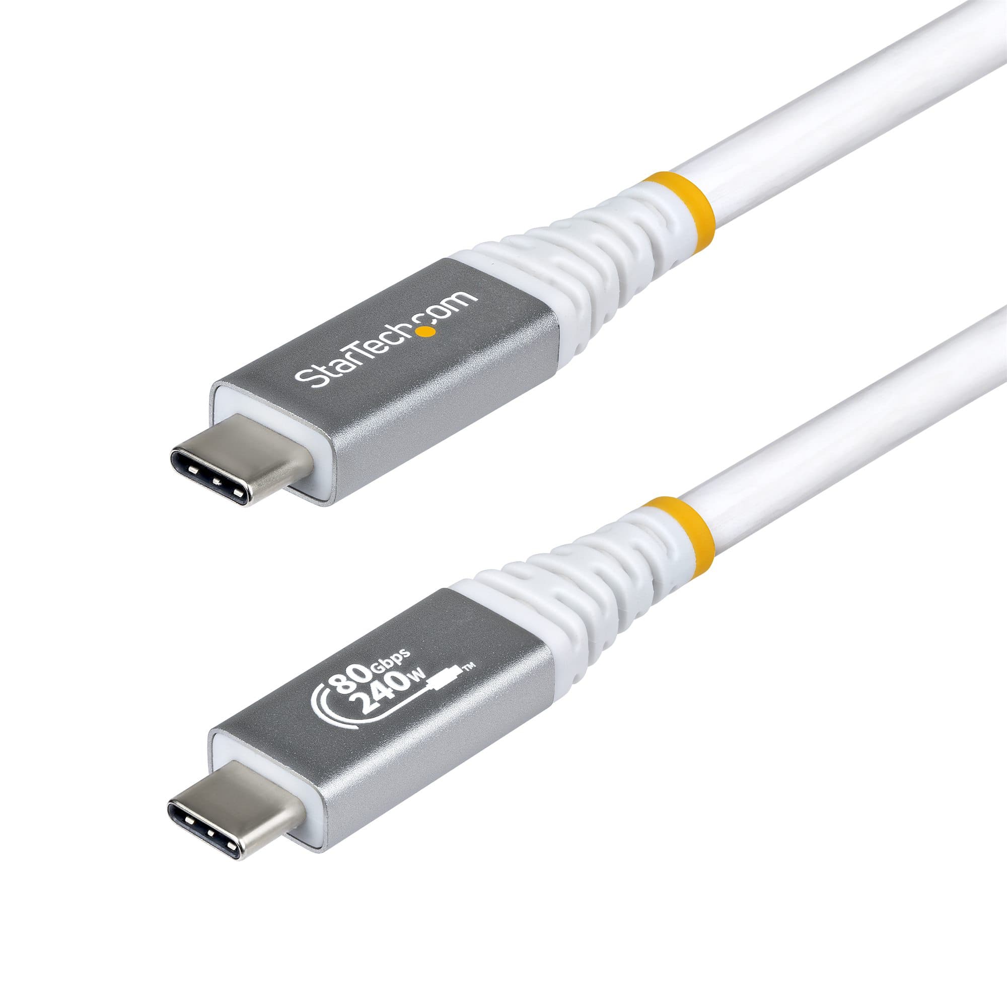 STARTECH STARTECH.COM 1M (3.3FT) USB4 CABLE, USB-IF CERTIFIED, 80GBPS, WHITE, LTW CC1M80GUSB4CABLEW