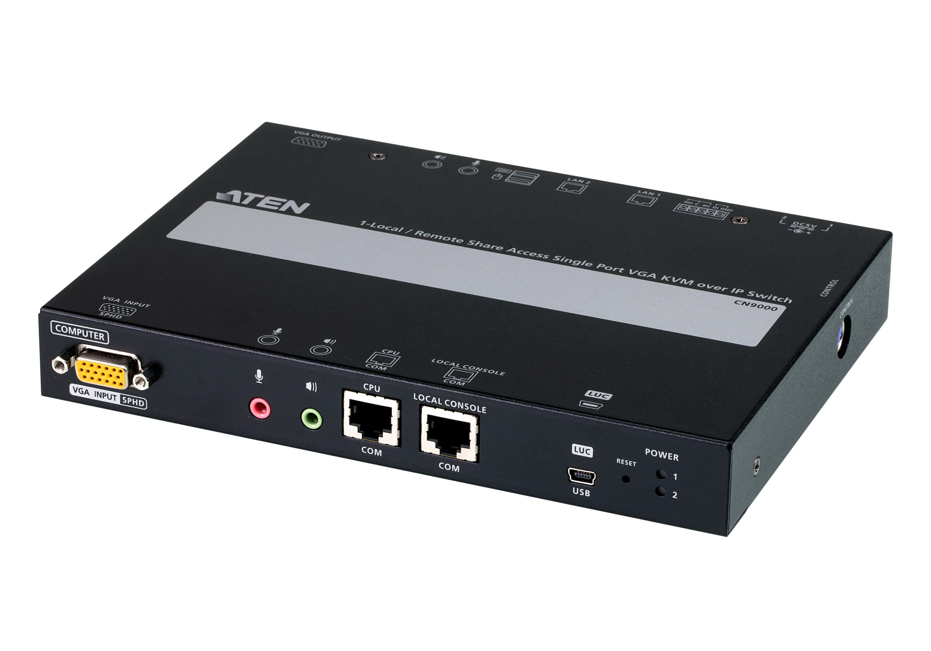 ATEN ATEN 1-LOCAL/REMOTE SHARE ACCESS SINGLE PORT VGA KVM OVER IP CN9000-AT-U