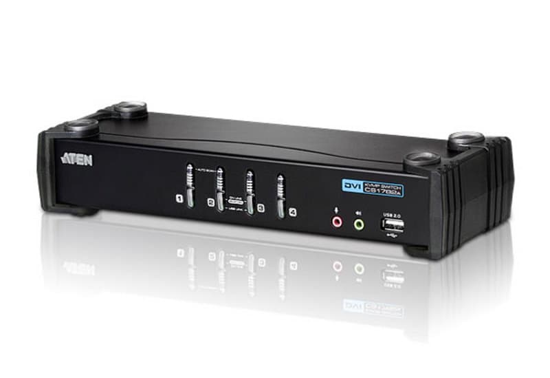 ATEN ATEN 4 PORT USB 2.0 DVI KVMP SWITCH CS1764A-AT-U