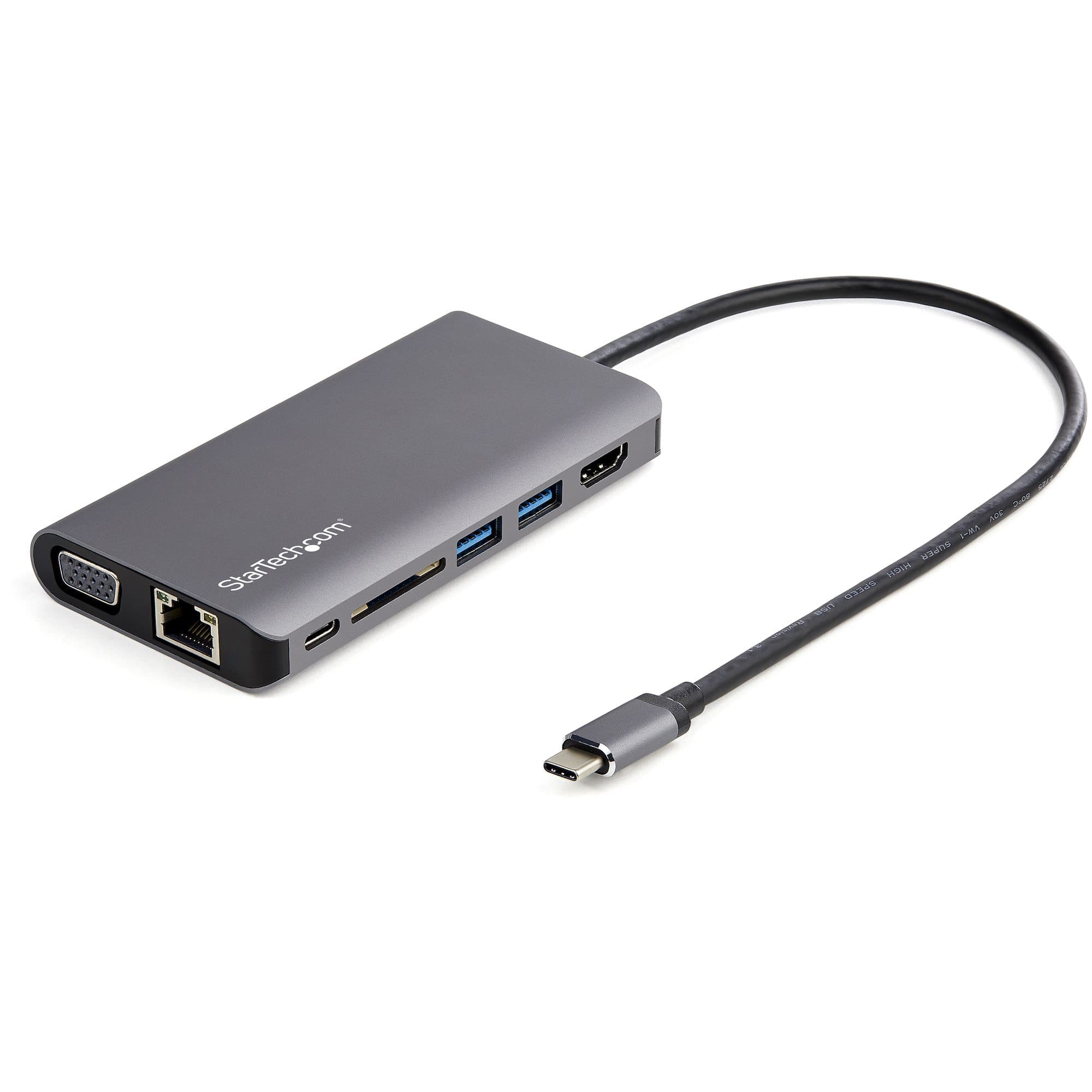 STARTECH STARTECH.COM USB C MULTIPORT ADAPTER - 4K HDMI / VGA MINI DOCK - 3X USB, SD 3 YR DKT30CHVAUSP