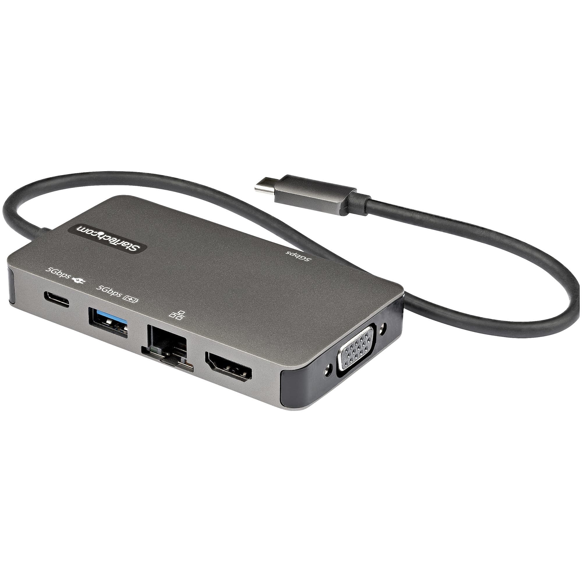 STARTECH STARTECH.COM USB-C MULTIPORT ADAPTER - USB C TO 4K HDMI/VGA, PD, 3XUSB, GBE 3 YR DKT30CHVPD2
