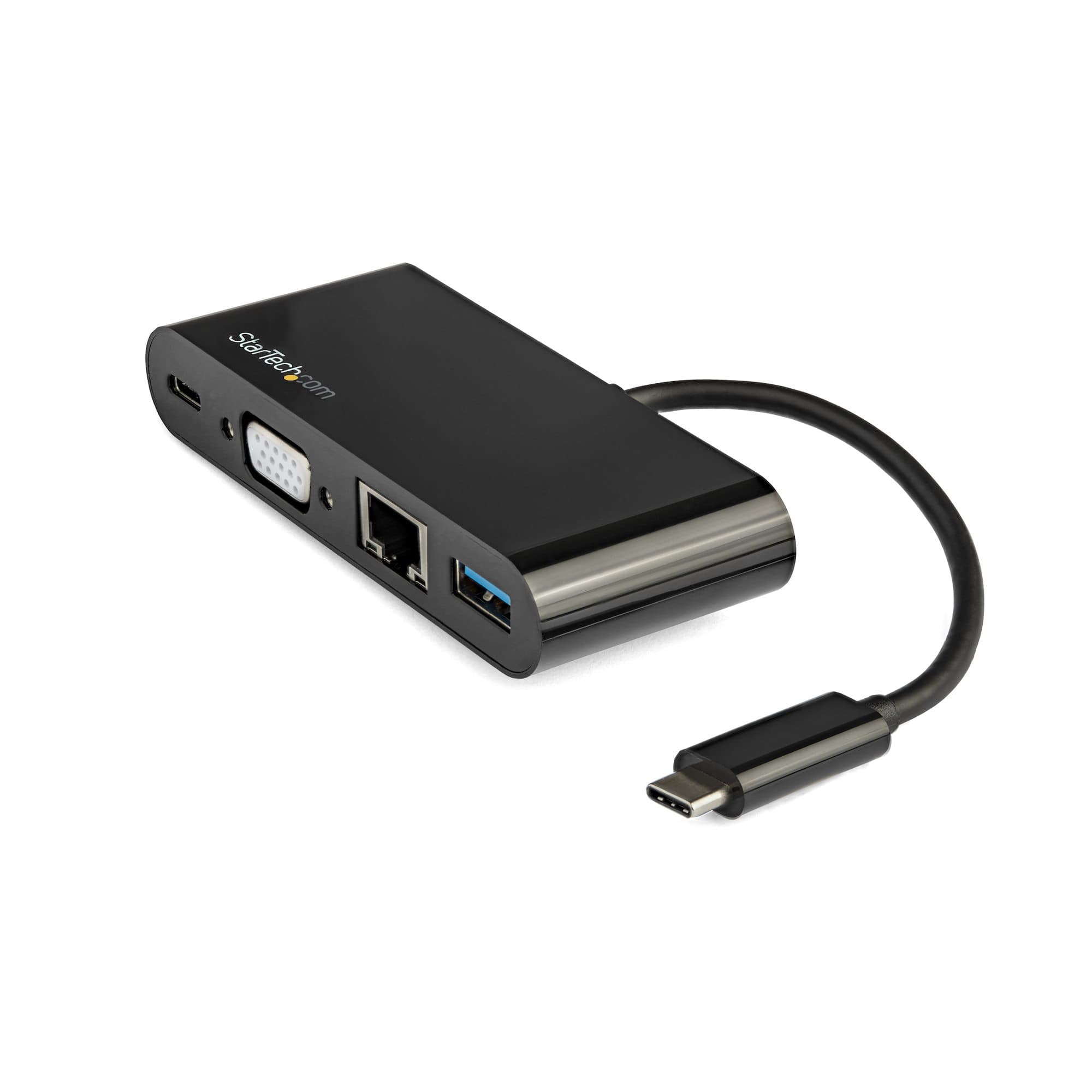 STARTECH STARTECH.COM USB C MULTIPORT ADAPTER - MINI USB-C DOCK W/ VGA/PD/USB-A/GBE 3 YR DKT30CVAGPD