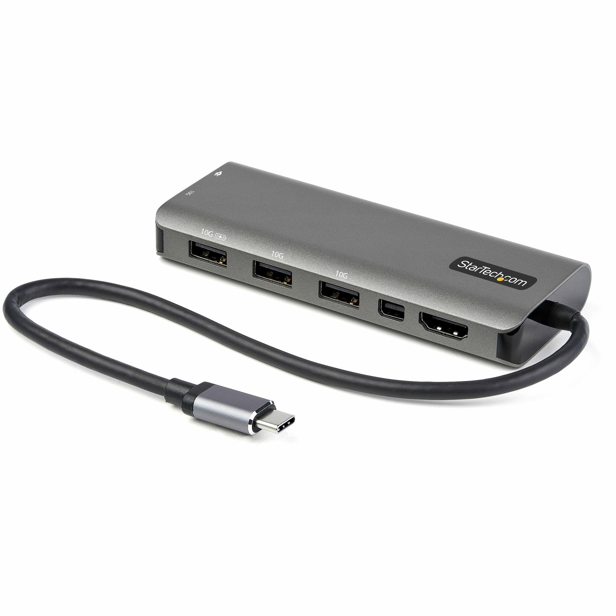 STARTECH STARTECH.COM USB C MULTIPORT ADAPTER, USB-C TO HDMI OR MDP 4K 60HZ/PD/4XUSB 3 YR DKT31CMDPHPD