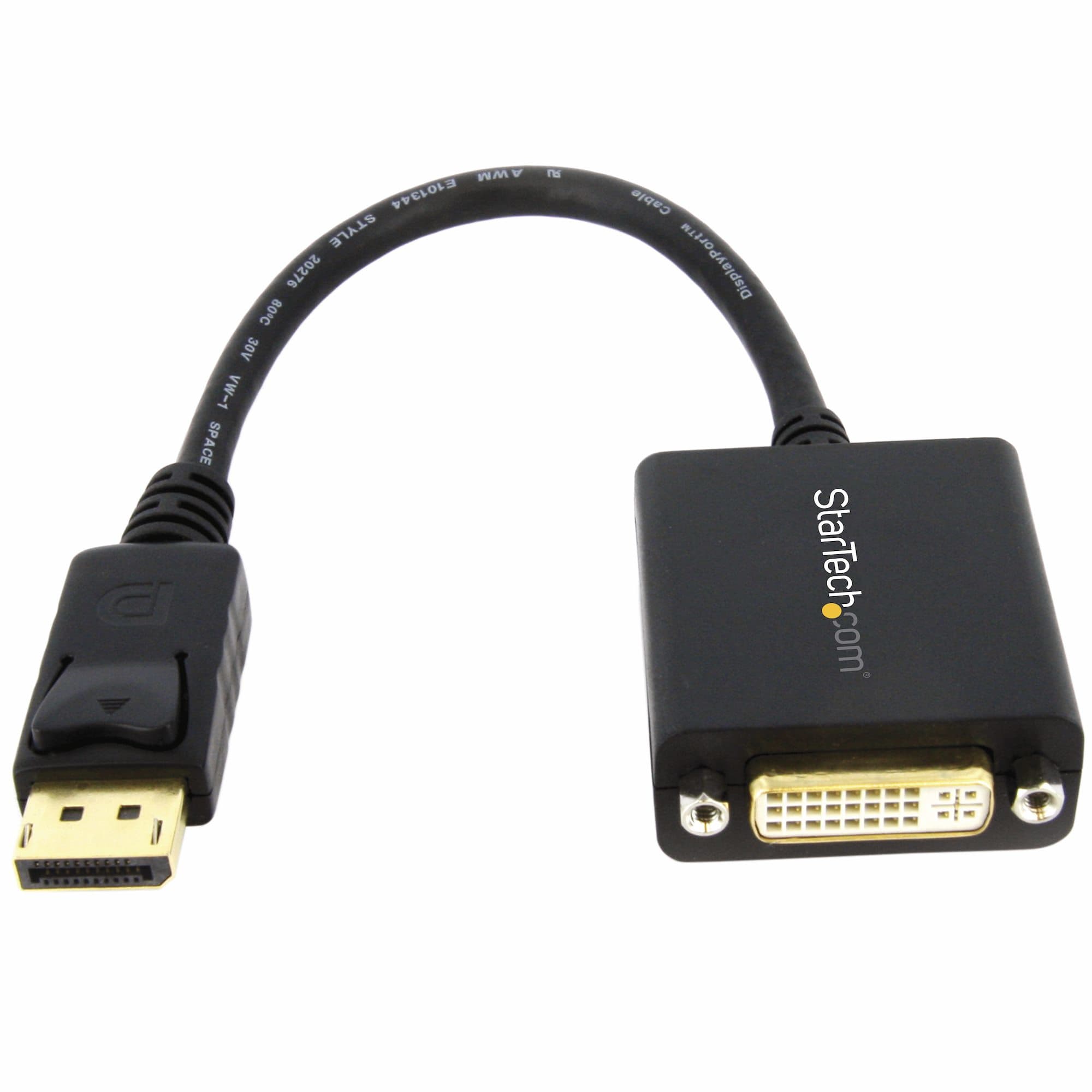 STARTECH STARTECH.COM DISPLAYPORT TO DVI ADAPTER - DP 1.2 TO DVI-D CONVERTER DONGLE 3 YR DP2DVI2