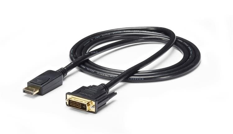 STARTECH STARTECH.COM 1.8M DISPLAYPORT TO DVI CABLE DP TO DVI-D MONITOR ADAPTER M/M 3 YR DP2DVI2MM6