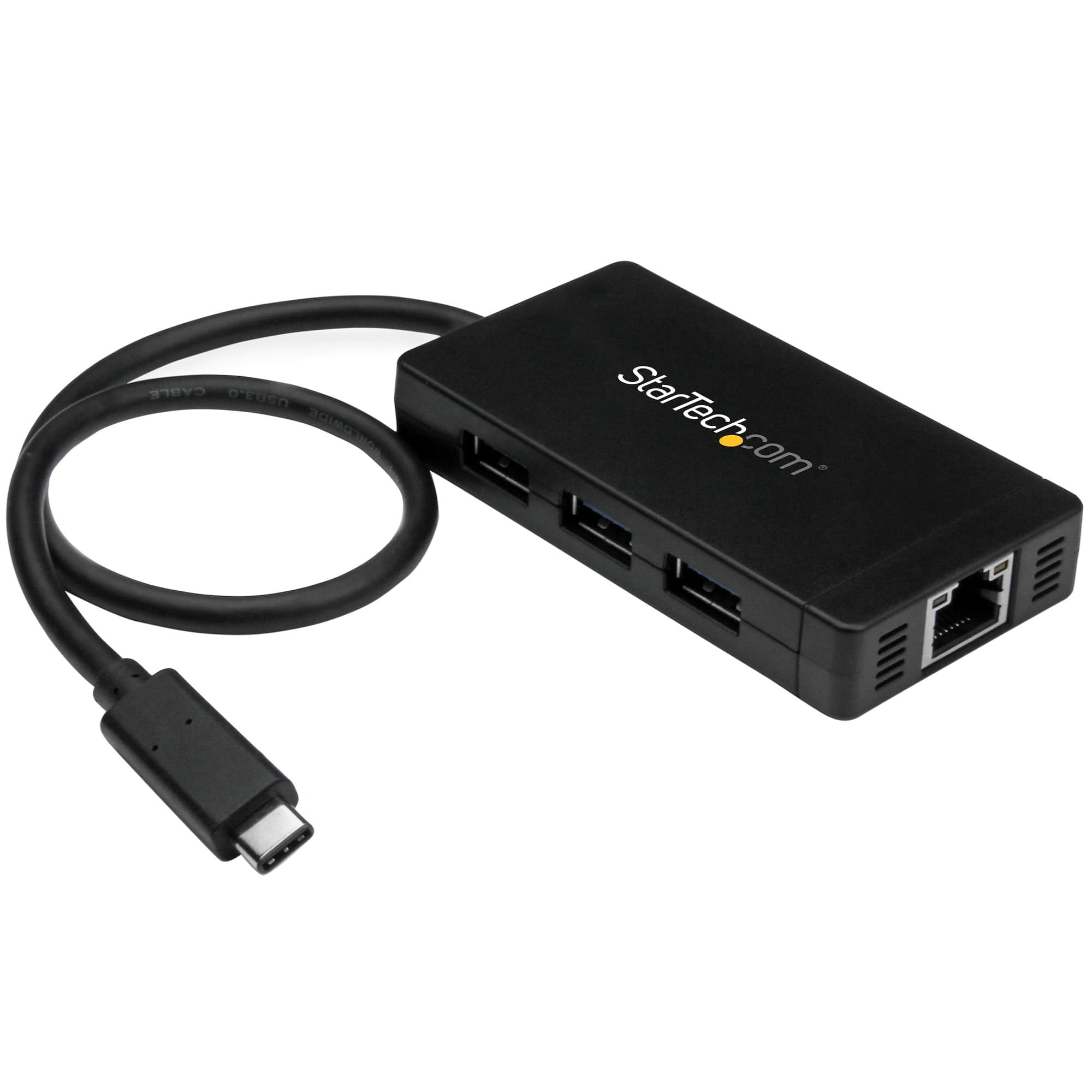 STARTECH STARTECH.COM 3 PORT USB C HUB WITH ETHERNET & POWER ADAPTER - USB 3.0 5GBPS 2 YR HB30C3A1GE