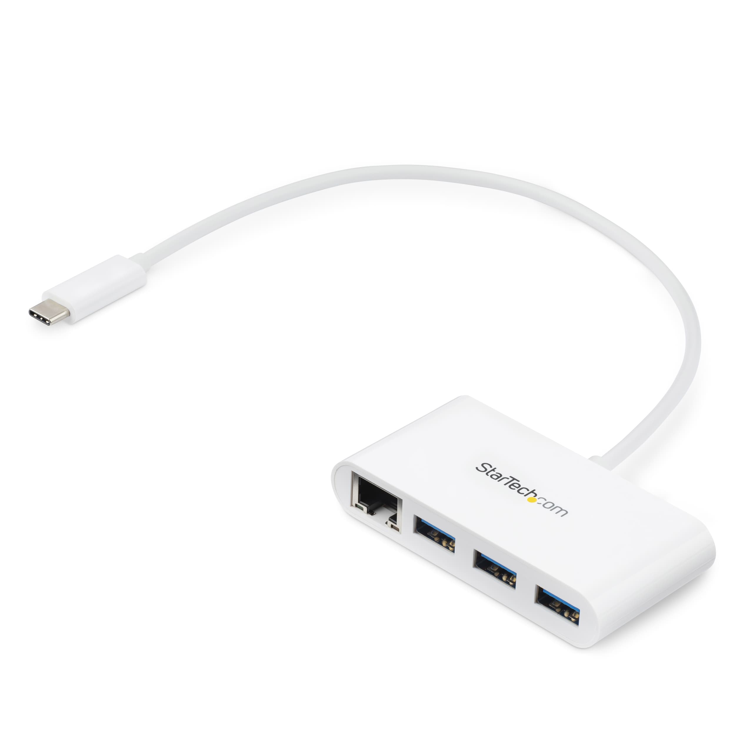 STARTECH STARTECH.COM 3 PORT USB C HUB WITH ETHERNET, USB-C TO 3XUSB-A 5GBPS USB 3.0 2 YR HB30C3A1GEA