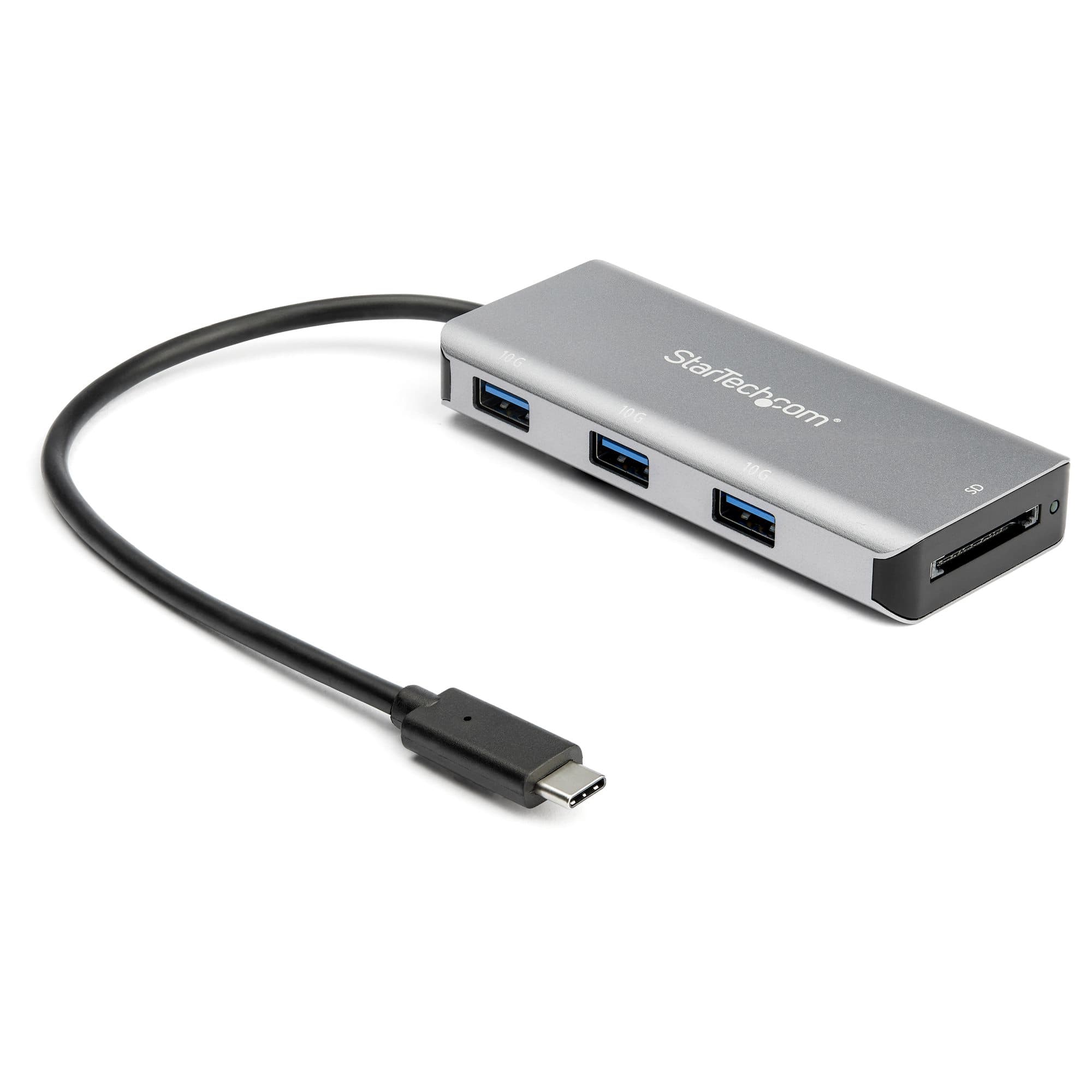 STARTECH STARTECH.COM 3-PORT USB-C HUB WITH SD CARD READER - 10GBPS - 3X USB-A, 2 YR HB31C3ASDMB