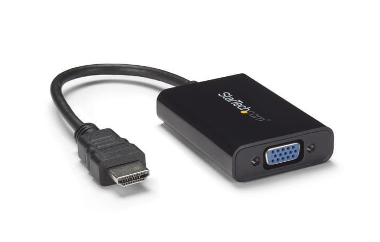 STARTECH STARTECH.COM HDMI TO VGA ADAPTER WITH AUDIO - ACTIVE VIDEO CONVERTER 1080P 3 YR HD2VGAA2
