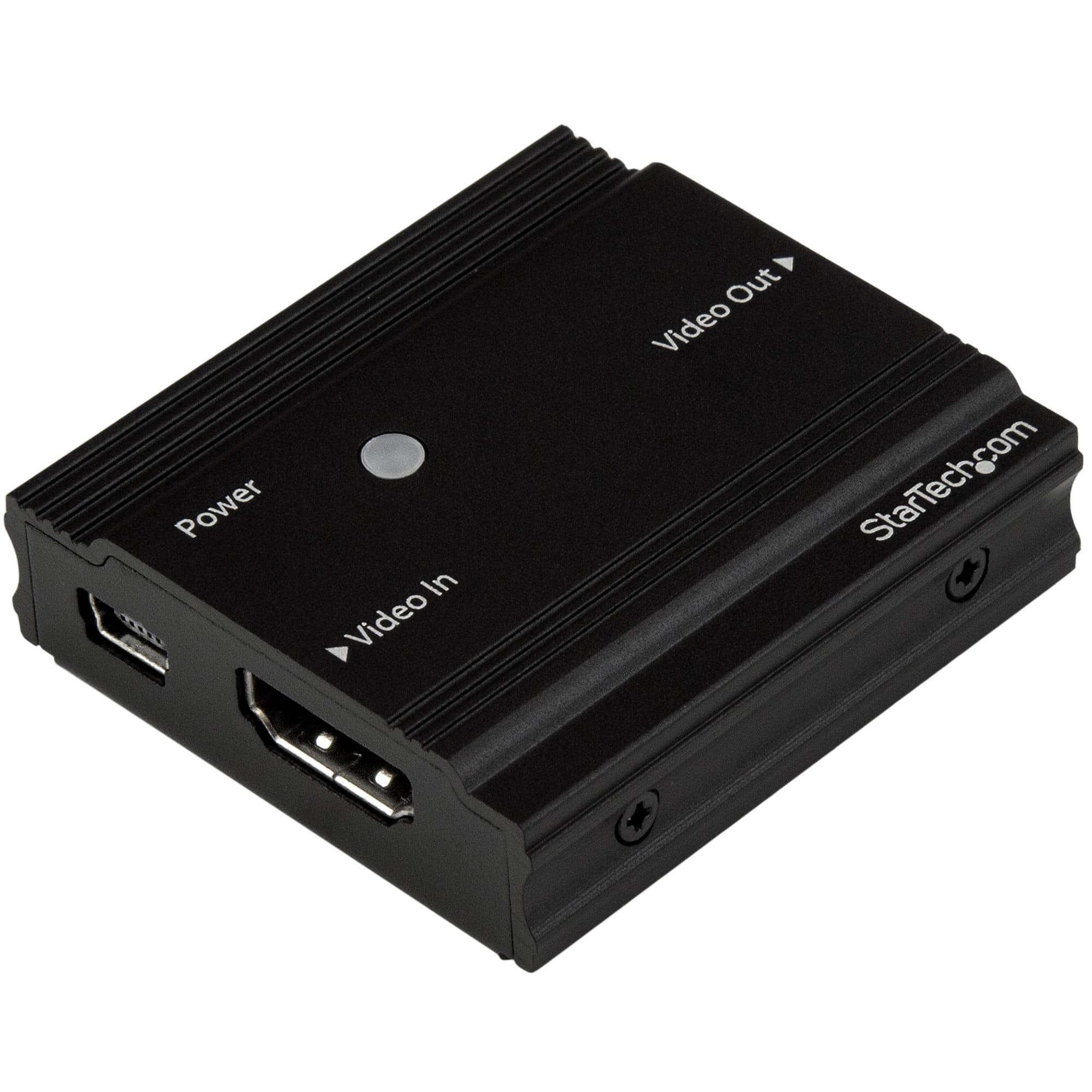 STARTECH STARTECH.COM HDMI BOOSTER - HDMI EXTENDER - HDMI SIGNAL AMPLIFIER - 4K60 2 YR HDBOOST4K