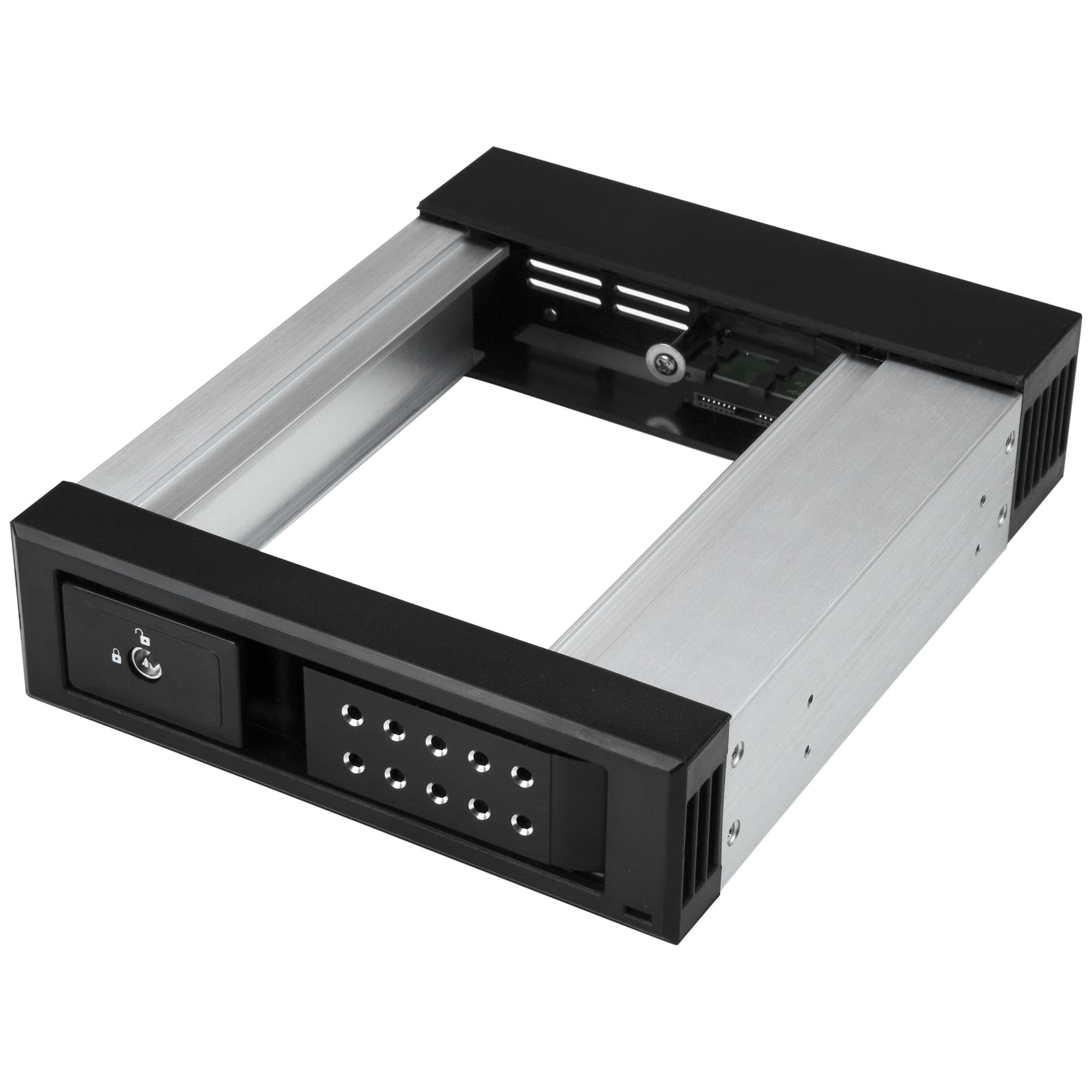 STARTECH STARTECH.COM 5.25 TO 3.5 DRIVE HOT SWAP BAY - FOR 3.5 SATA/SAS - TRAYLESS, 2 YR HSB1SATSASBA