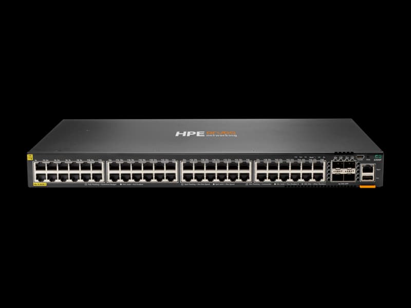 HPE HPE ANW 6300F 48-port 1GbE Class 4 PoE and 4-port SFP56 Switch JL665A
