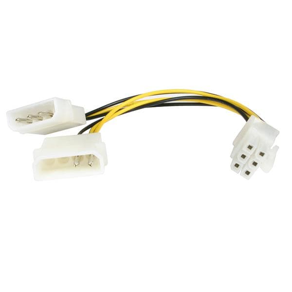 STARTECH STARTECH.COM 6IN LP4 TO 6 PIN PCI EXPRESS VIDEO CARD POWER CABLE ADAPTER LTW LP4PCIEXADAP