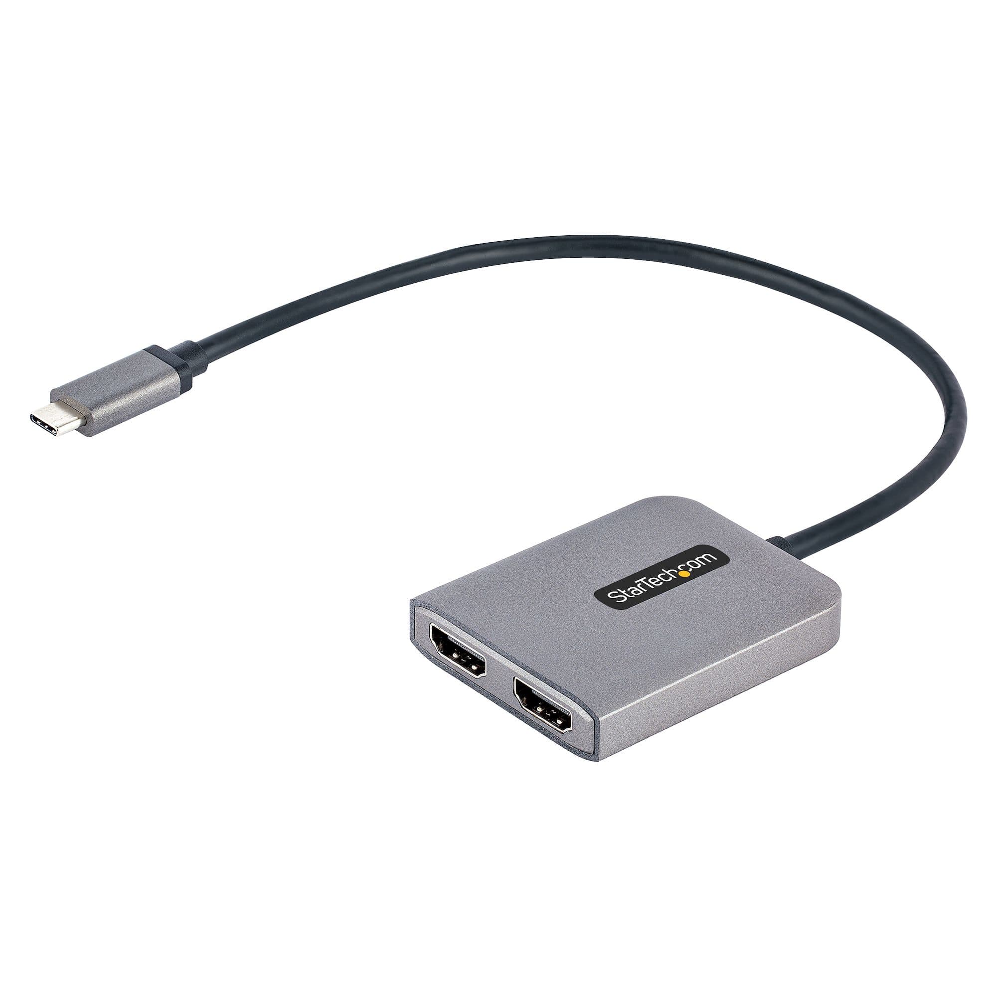 STARTECH STARTECH.COM USB-C TO DUAL HDMI MST HUB - DUAL HDMI 4K 60HZ - 30CM CABLE, 3 YR MST14CD122HD
