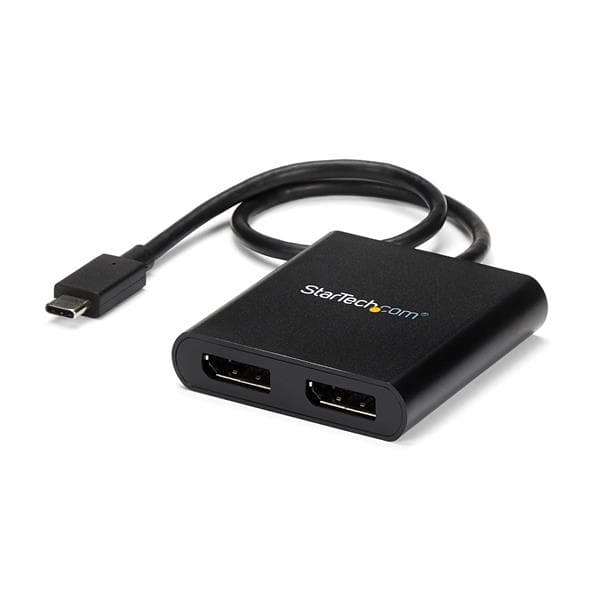 STARTECH STARTECH.COM 2-PORT USB-C TO DISPLAYPORT MST HUB - DUAL 4K VIDEO SPLITTER, 3 YR MSTCDP122DP