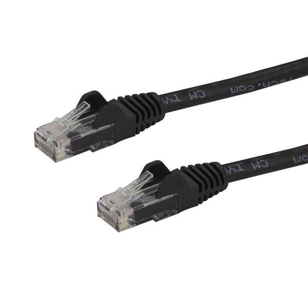 STARTECH STARTECH.COM CAT6 ETHERNET CABLE 15M BLACK 650MHZ 100W SNAGLESS PATCH CORD LTW N6PATC15MBK