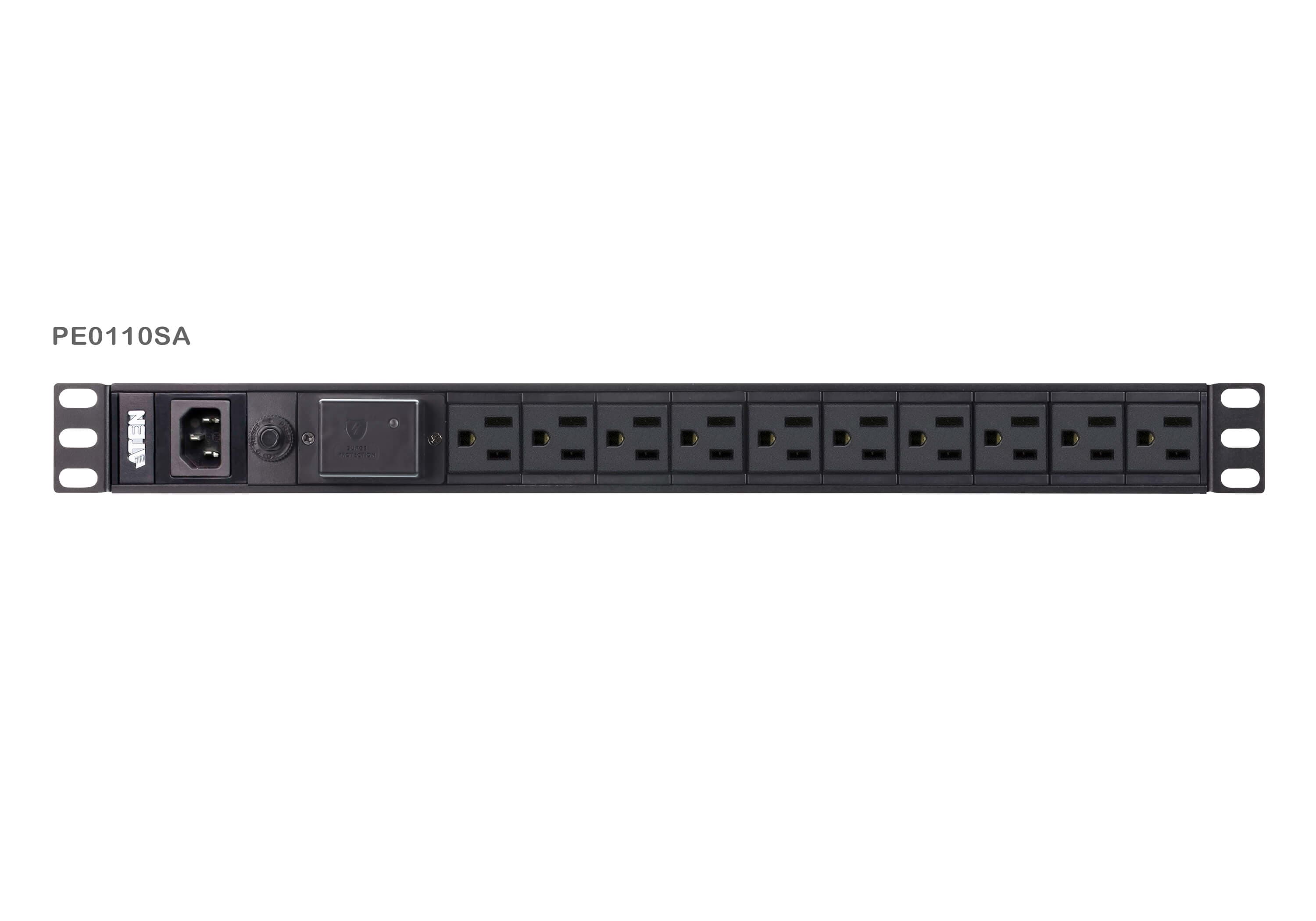 ATEN ATEN 10 PORT 1U BASIC PDU WITH SURGE PROTECTION PE0110SG-AT-G
