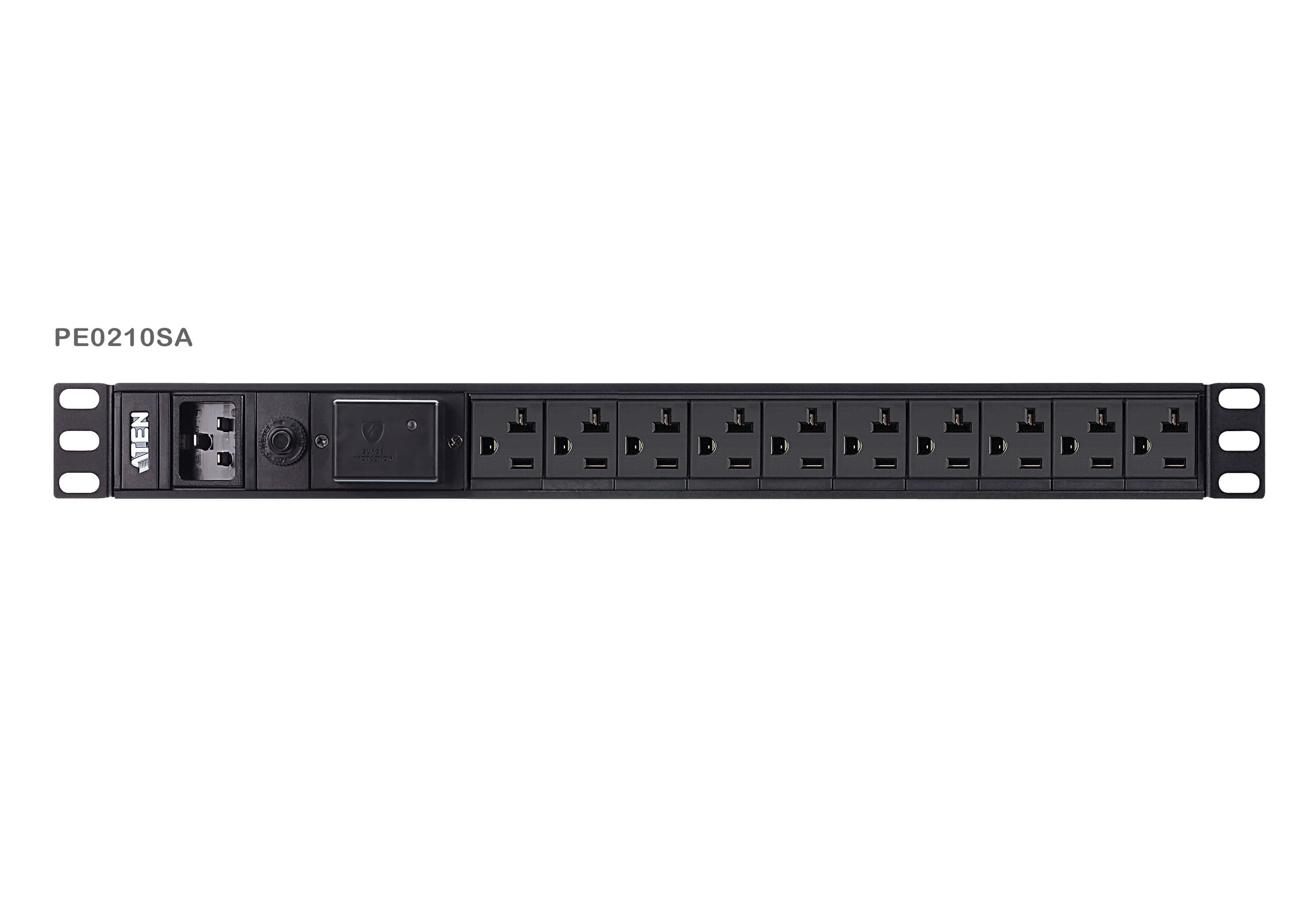 ATEN ATEN 10 PORT 1U BASIC PDU WITH SURGE PROTECTION PE0210SG-AT-G