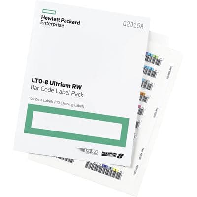 HPE HPE LTO-8 30TB RW Bar Code Label Pack Q2015A