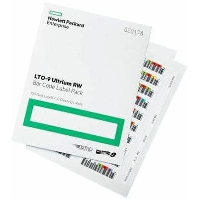 HPE HPE LTO-9 RW Bar Code Label Pack Q2017A