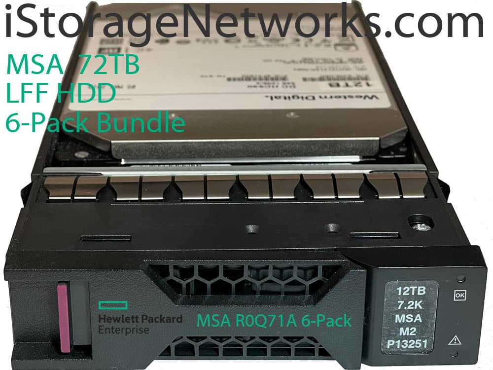 HPE HPE MSA 72TB SAS 7.2K LFF M2 6pk HDD Bdl R0Q71A