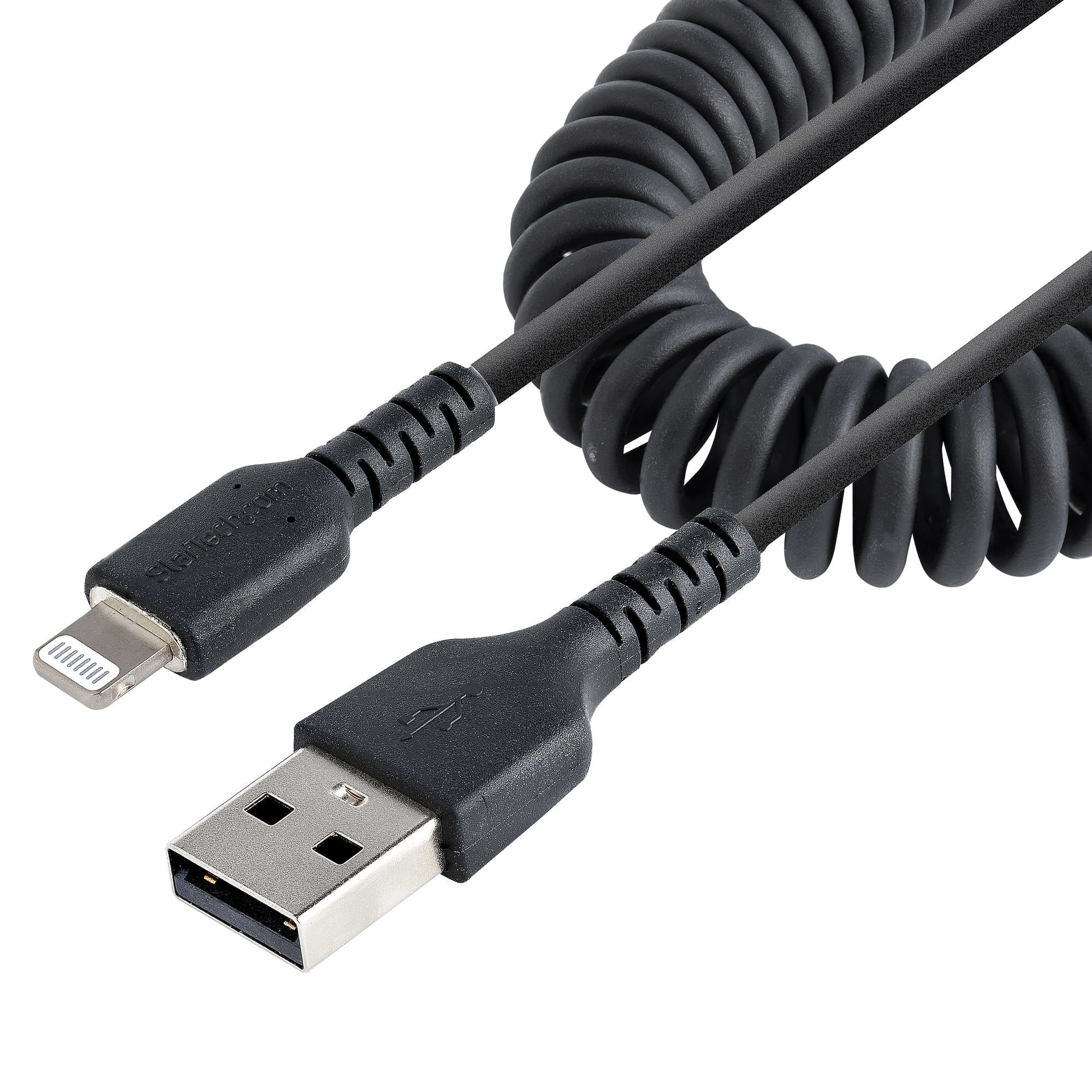 STARTECH STARTECH.COM 1M USB TO LIGHTNING CABLE, MFI CERTIFIED, COILED CABLE, 2 YR RUSB2ALT1MBC