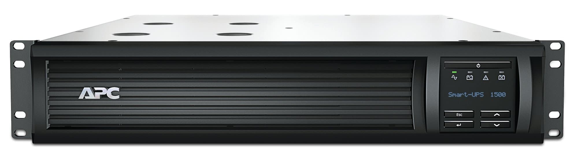 APC APC SMART UPS (SMT), 1500VA, IEC(4), USB, SERIAL, NETWORK, SC, LCD, 2U RACK, 3YR WTY SMT1500RMI2UNC