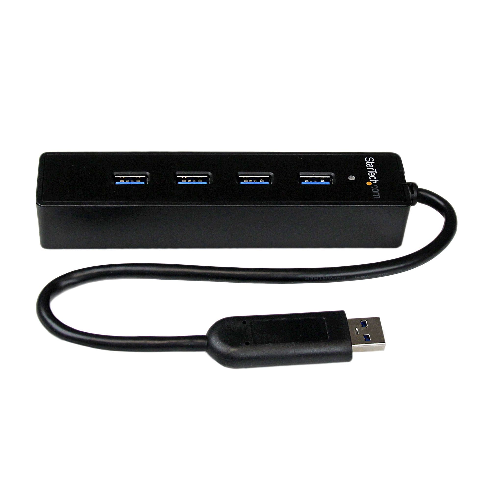 STARTECH STARTECH.COM 4 PORT USB 3.0 HUB 5GBPS W/LONG CABLE - PORTABLE, BUS POWERED 2 YR ST4300PBU3