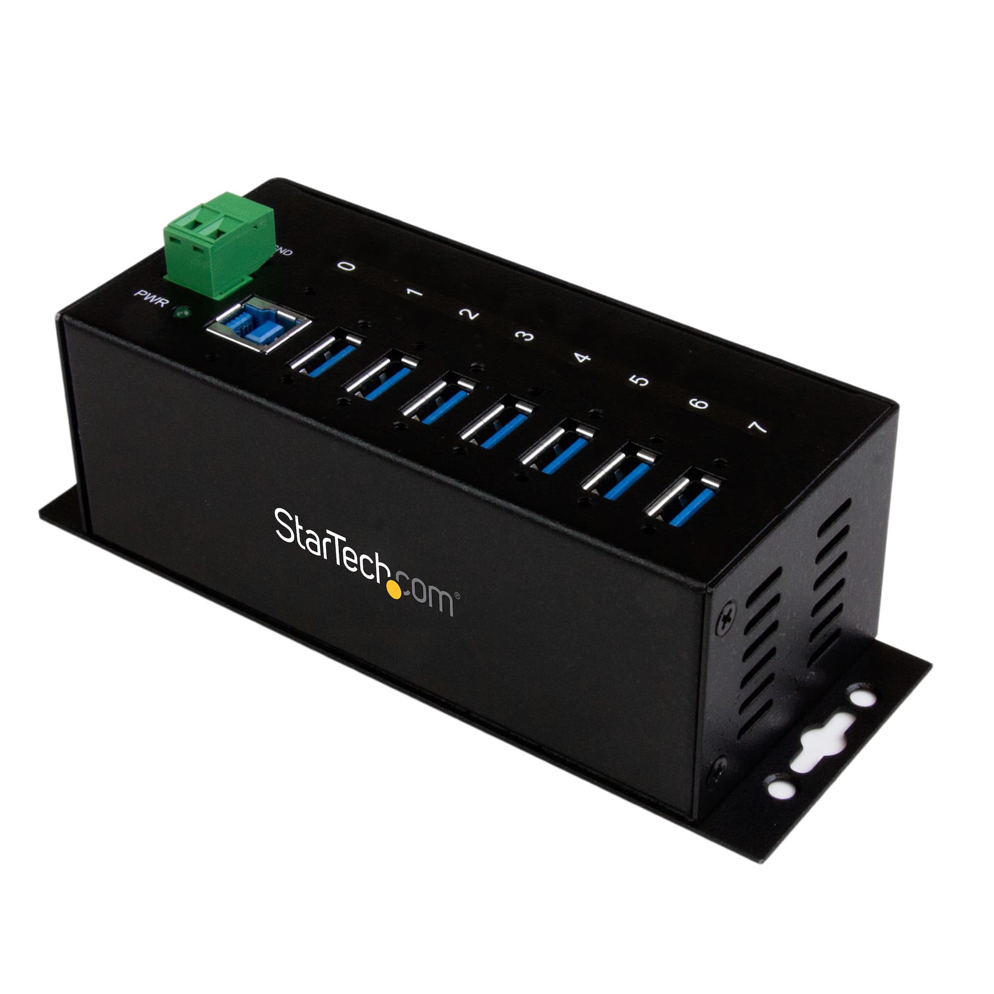STARTECH STARTECH.COM 7 PORT USB 3.0 HUB (USB-A) - METAL INDUSTRIAL HUB - ESD/SURGE 2 YR ST7300USBME