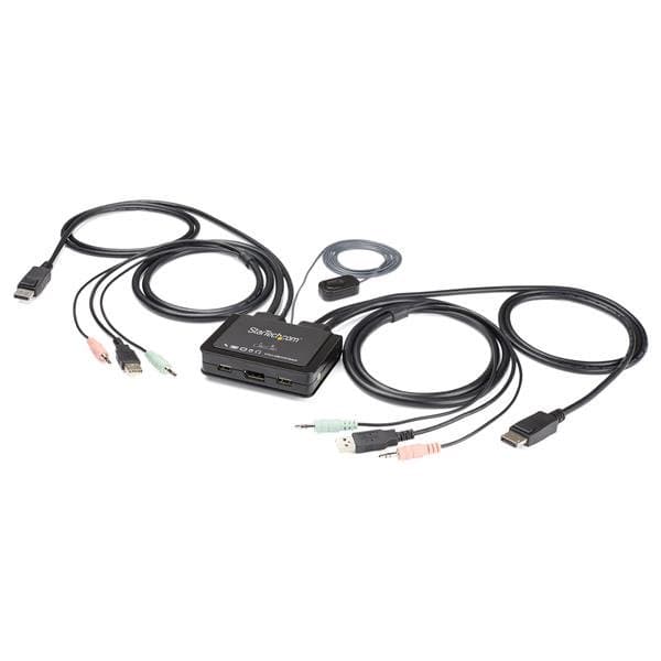 STARTECH STARTECH.COM 2 PORT DISPLAYPORT KVM SWITCH 4K 60HZ - DP 1.2 - USB W/ CABLES 2 YR SV211DPUA4K